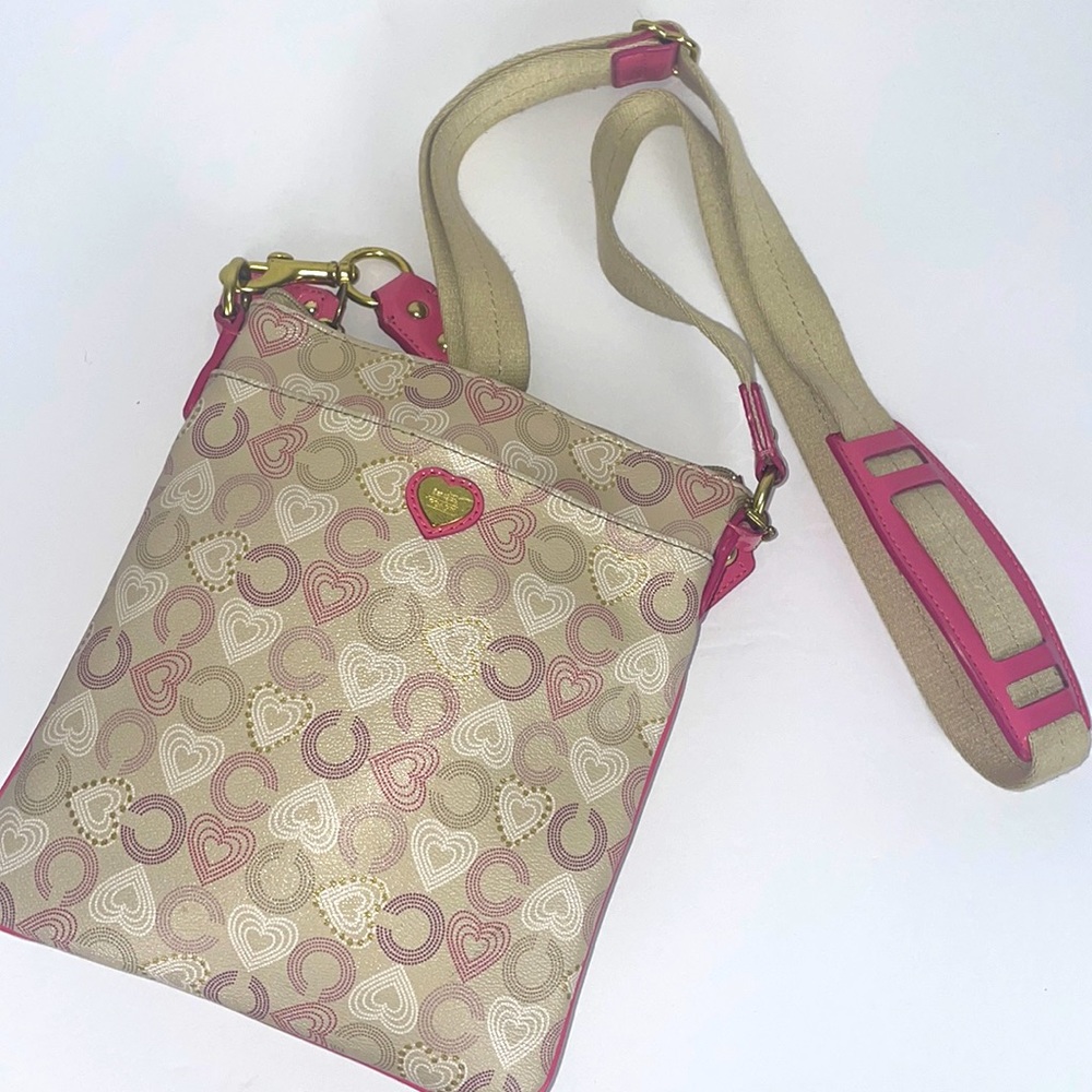 Coach Tan & Pink Crossbody Purse